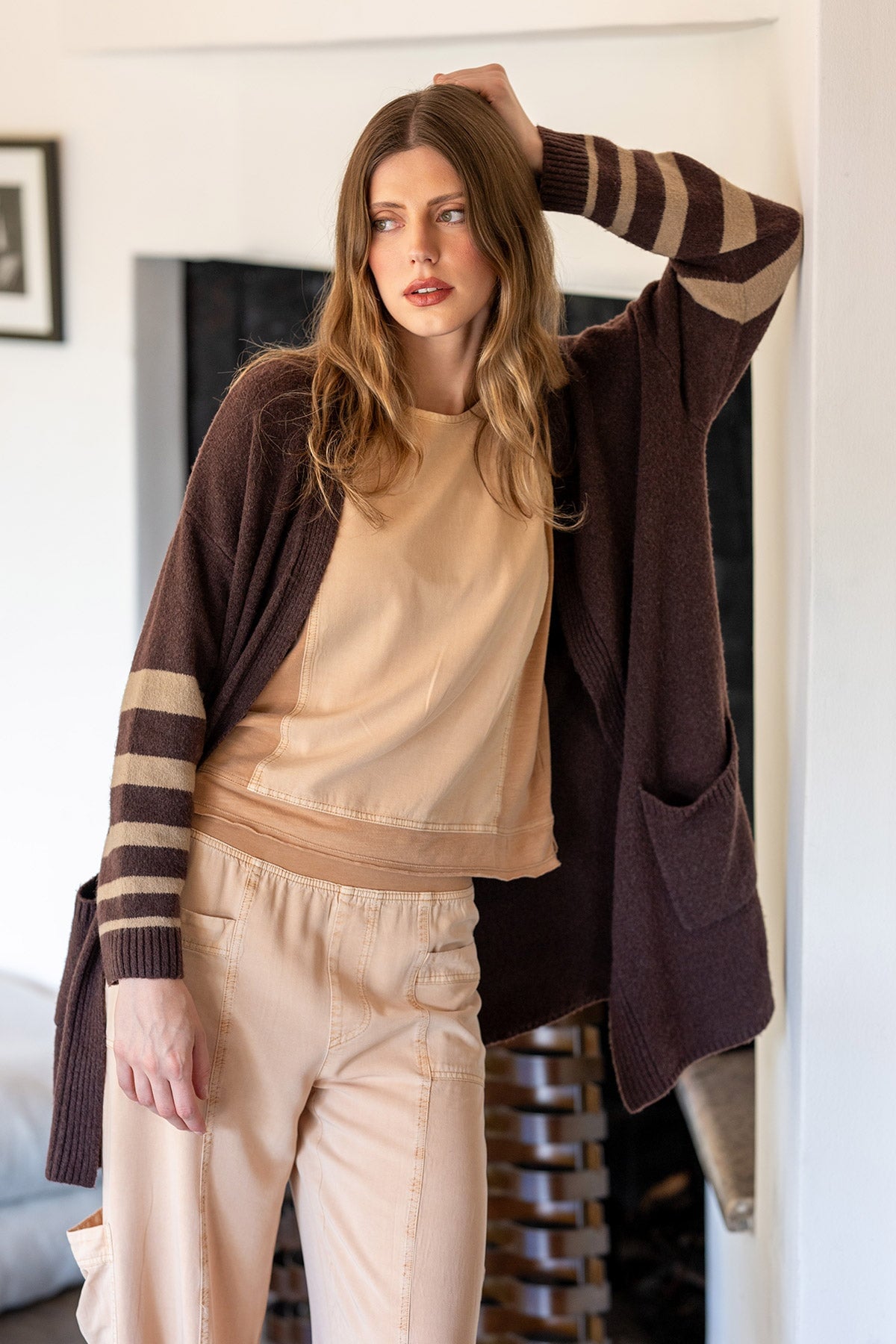 Wearables Dalil Soft Twill and Stretch Jersey Tank Copper Pigment - XCVI