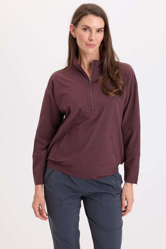 Wearables Romee 4-Way Stretch Kangaroo Pockets Pullover Vixen - XCVI
