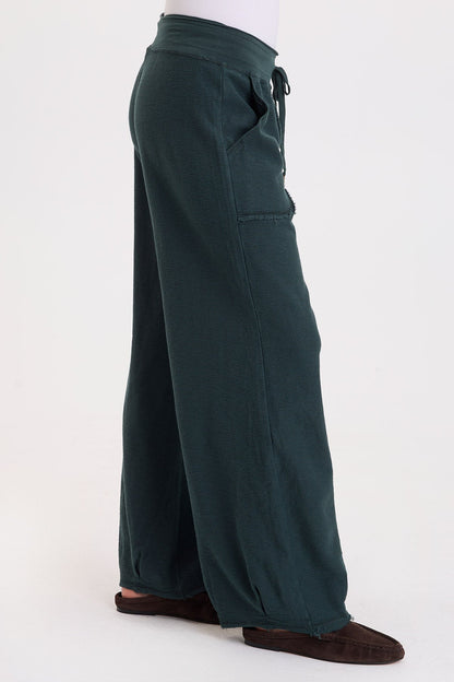 Wearables Himesh Crepe-Knit Pleated Leg Pant Vining Ivy Pigment - XCVI