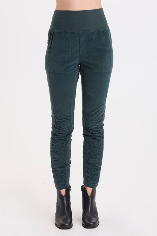 Wearables Penny Corduroy Ruched Legging Vining Ivy Pigment - XCVI