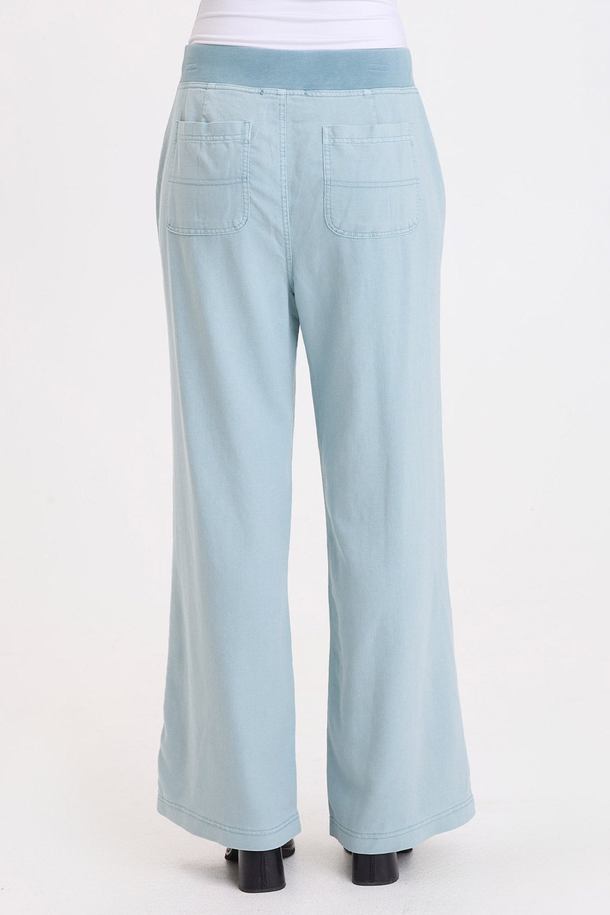 Wearables Riven Twill Wide-Leg Pant Thunderclap Pigment - XCVI