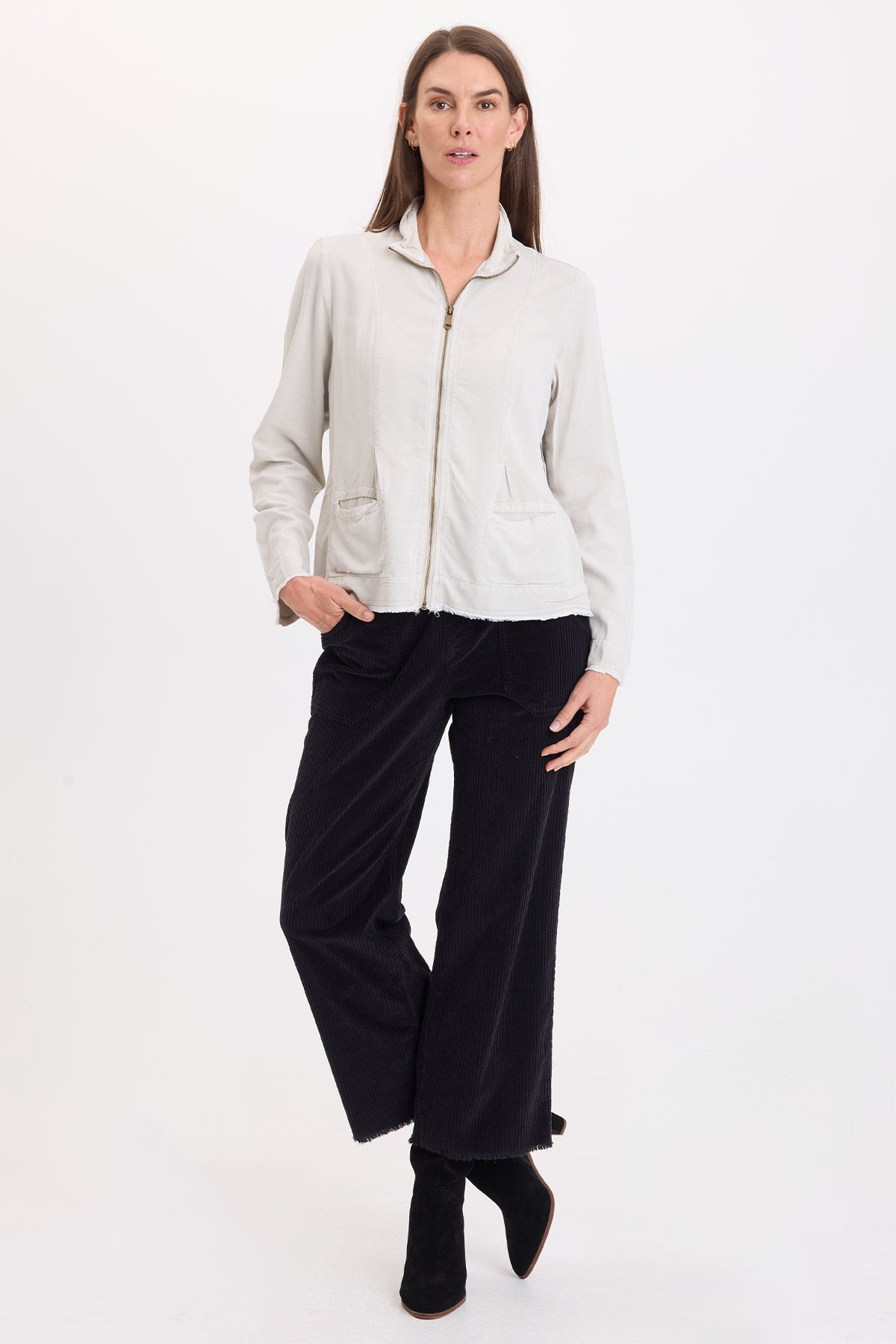 Wearables Arion Corduroy Pull-On Pant Black - XCVI