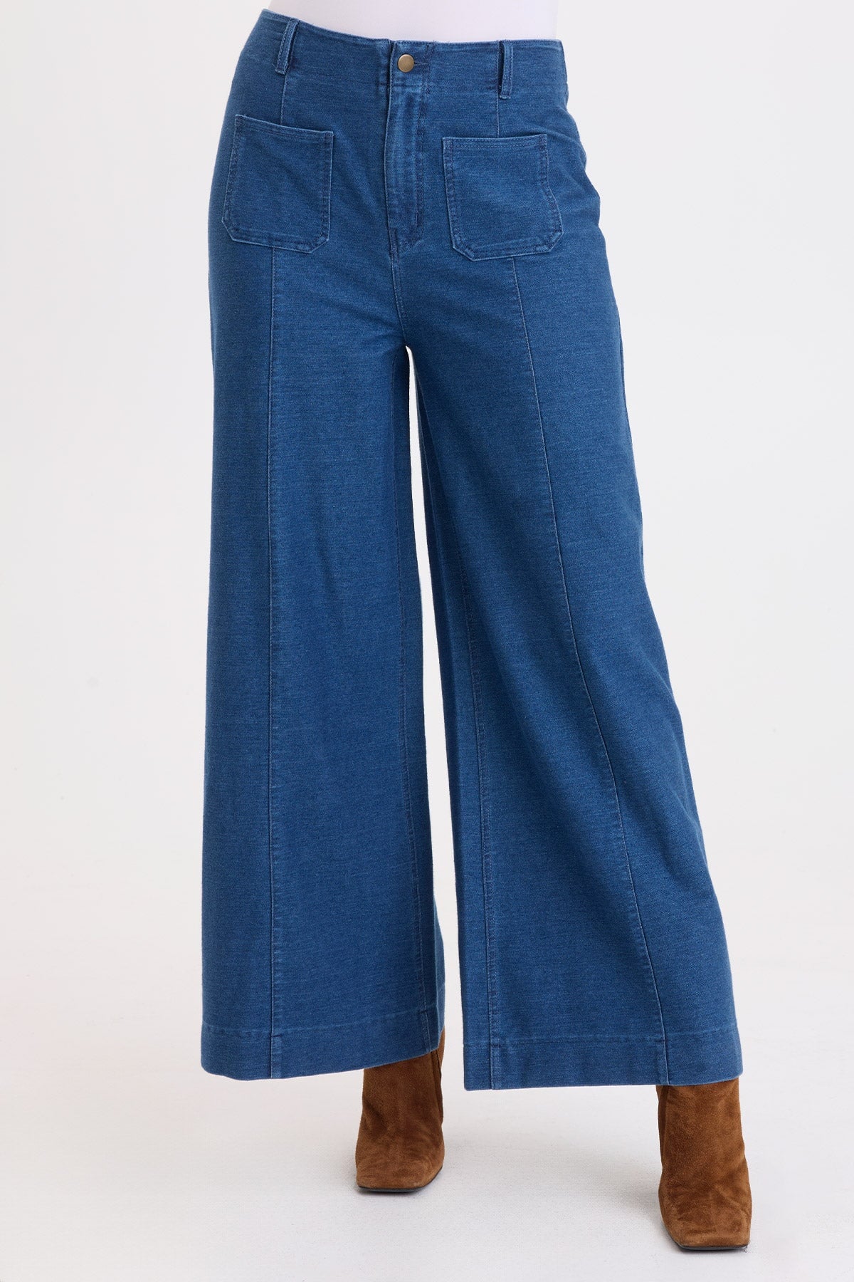Wearables Miller Indigo Twill Wide Leg Trouser Coruscate Wash - XCVI