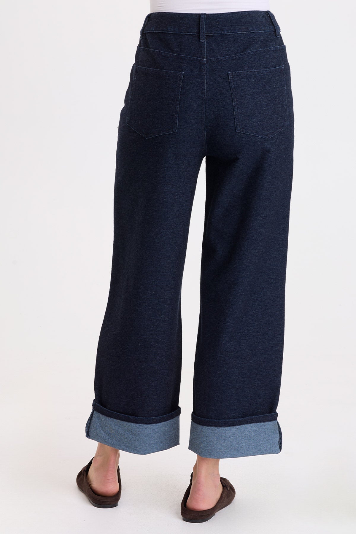 Wearables Livia Indigo Twill Cuffed Pant Stygian Wash - XCVI