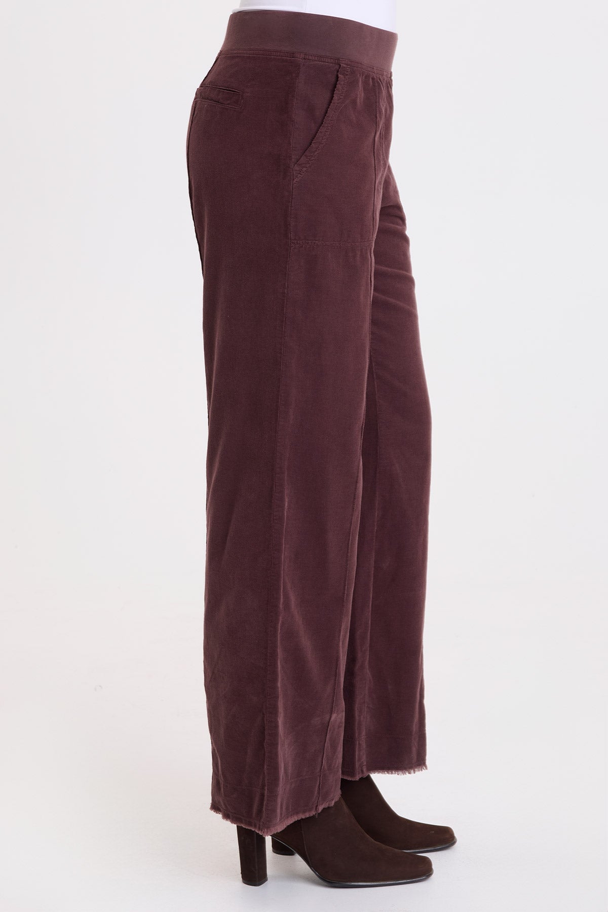 Wearables Hadrian Cotton Corduroy Pintuck Seaming Flare Leg Pant Belge - XCVI