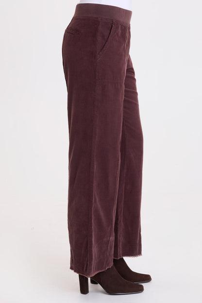 Wearables Hadrian Cotton Corduroy Pintuck Seaming Flare Leg Pant Belge - XCVI