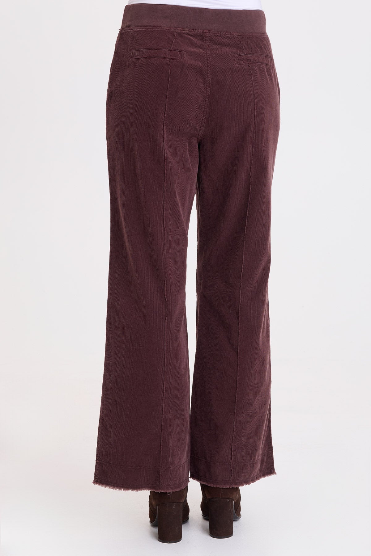 Wearables Hadrian Cotton Corduroy Pintuck Seaming Flare Leg Pant Belge - XCVI