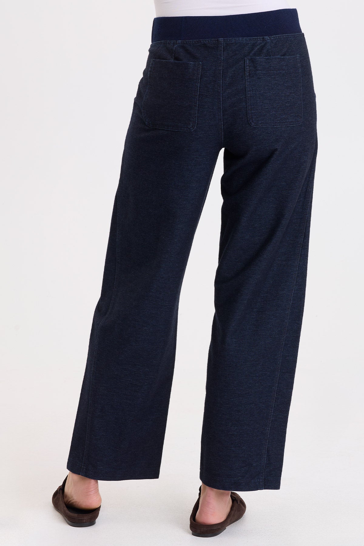 Wearables Damon Subtle Barrel Leg Indigo Twill Pull-On Pant Stygian Wash - XCVI