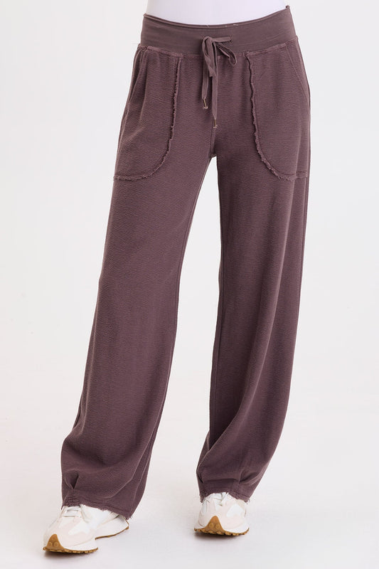 Wearables Himesh Crepe-Knit Pleated Leg Pant Briar Patch Pigment - XCVI