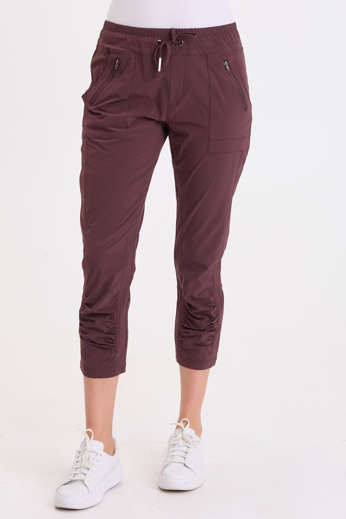 Wearables Rhodes 4-Way Stretch Ruched Leg Cropped Legging Vixen - XCVI