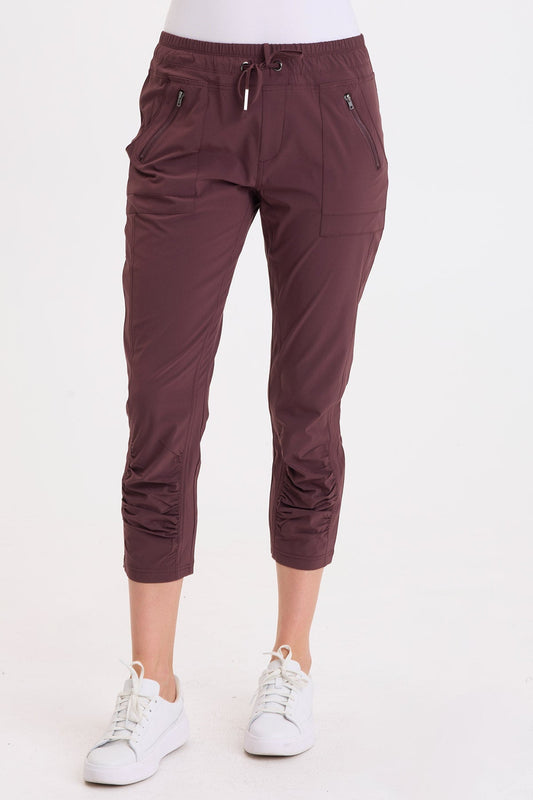 Wearables Rhodes 4-Way Stretch Ruched Leg Cropped Legging Vixen - XCVI