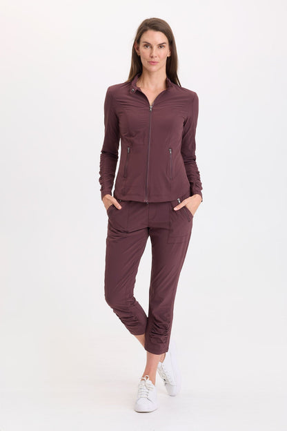 Wearables Rhodes 4-Way Stretch Ruched Leg Cropped Legging Vixen - XCVI