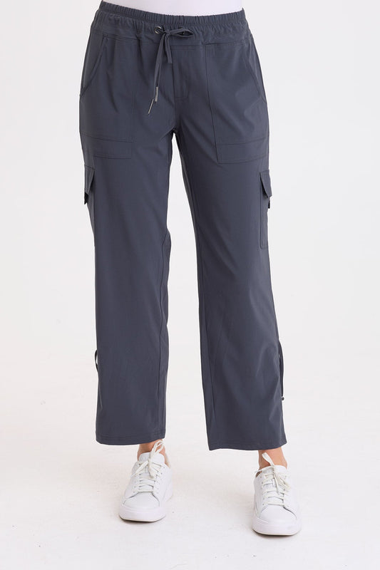 Wearables Bader 4-Way Stretch Cargo Pull-On Pant Charcoal - XCVI