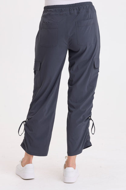 Wearables Bader 4-Way Stretch Cargo Pull-On Pant Charcoal - XCVI