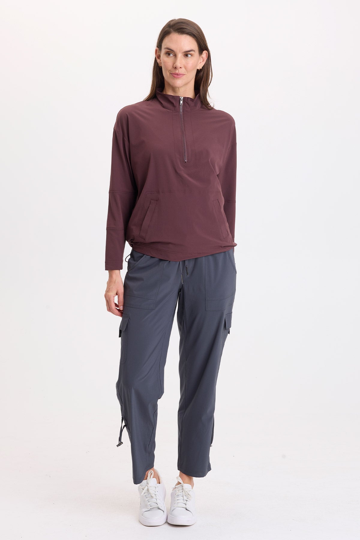 Wearables Bader 4-Way Stretch Cargo Pull-On Pant Charcoal - XCVI