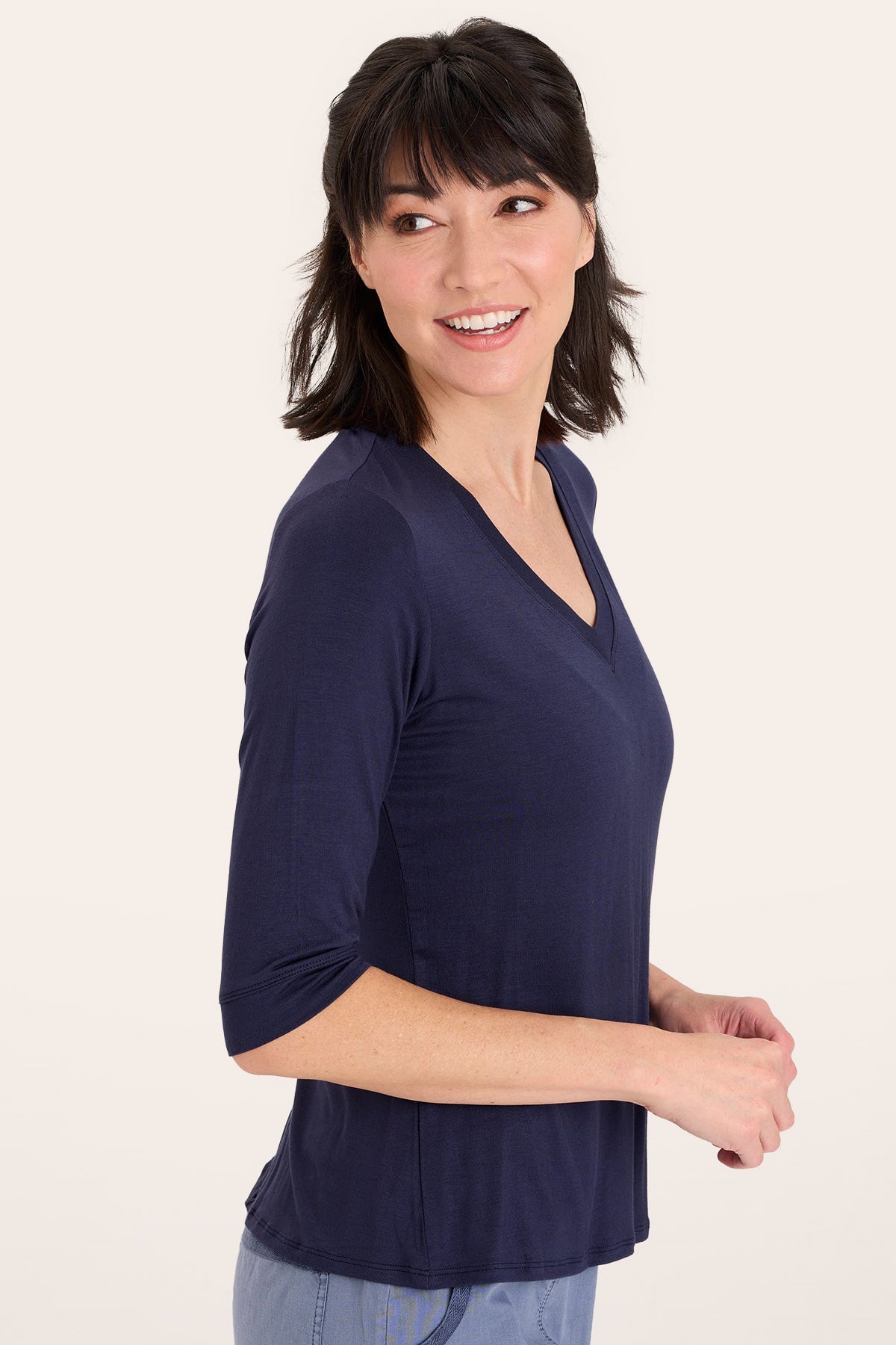 Principle Top in Navy  - XCVI