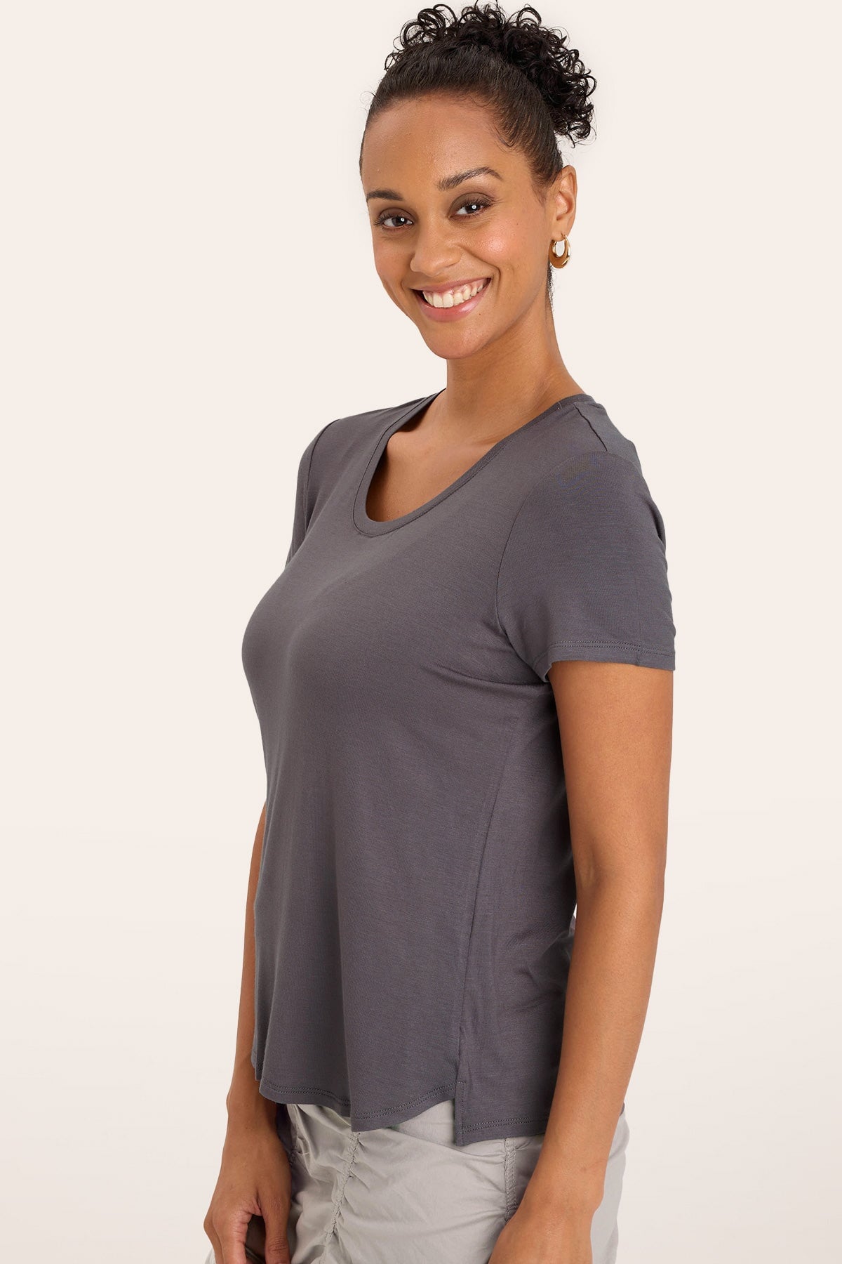 Authority Tee in Charcoal  - XCVI