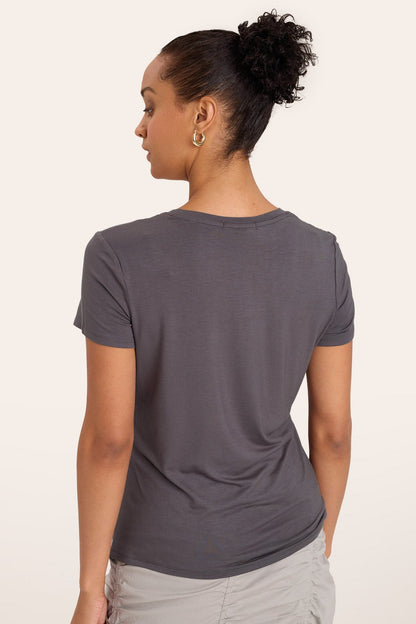 Authority Tee in Charcoal  - XCVI