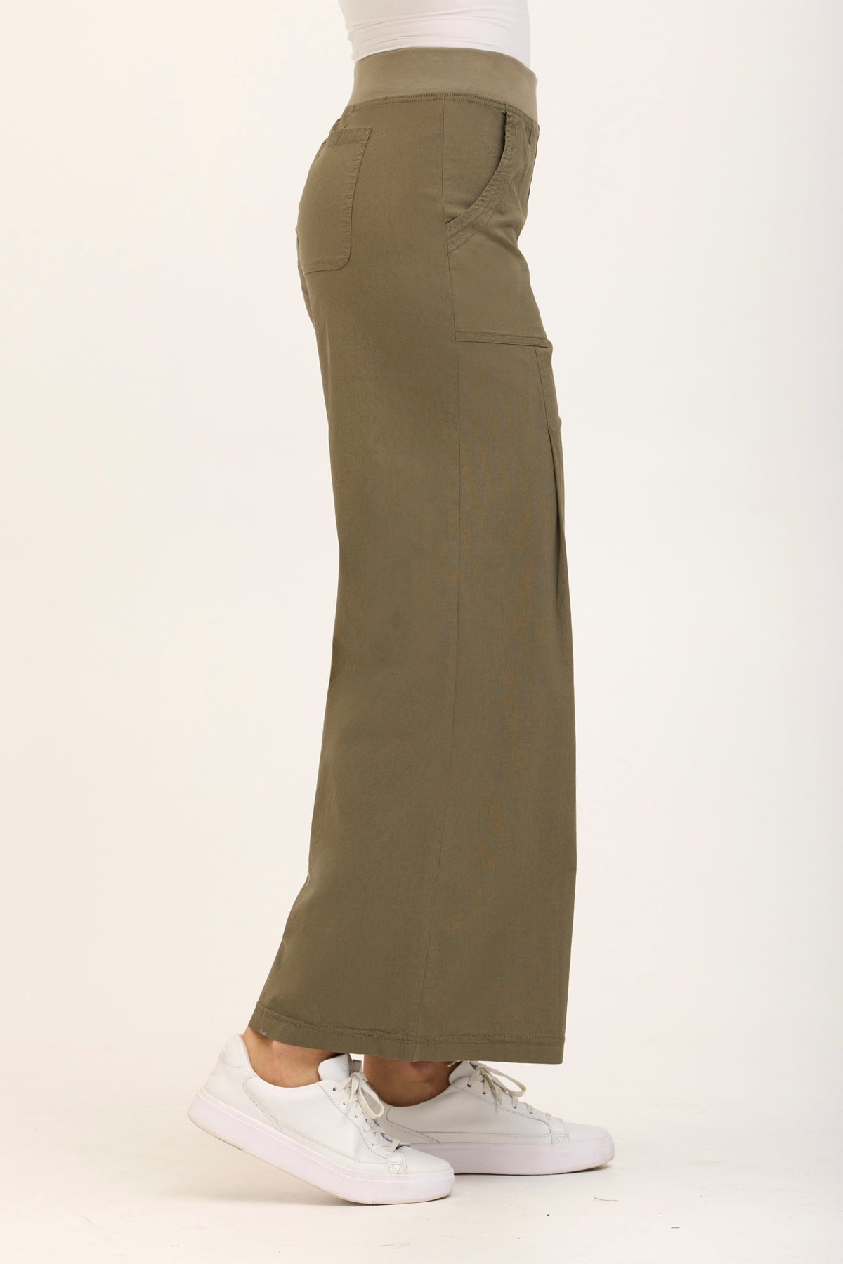 Wearables Core Dacia Stretch Poplin Wide Leg Pull-On Pant Hillside - XCVI