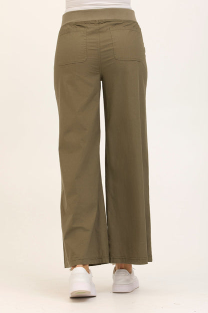 Wearables Core Dacia Stretch Poplin Wide Leg Pull-On Pant Hillside - XCVI