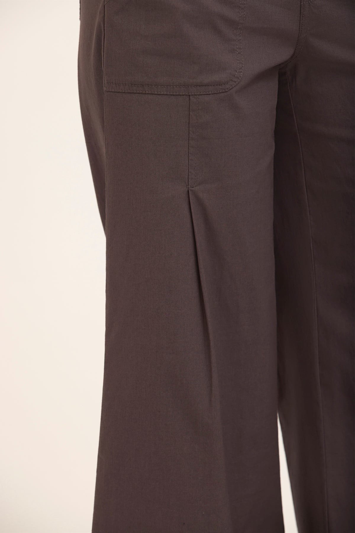 Wearables Core Dacia Stretch Poplin Wide Leg Pull-On Pant Charcoal - XCVI