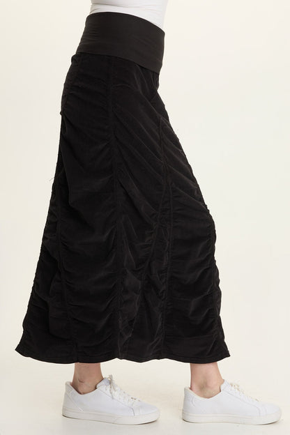 Wearables Cord Shirred Long Skirt  - XCVI