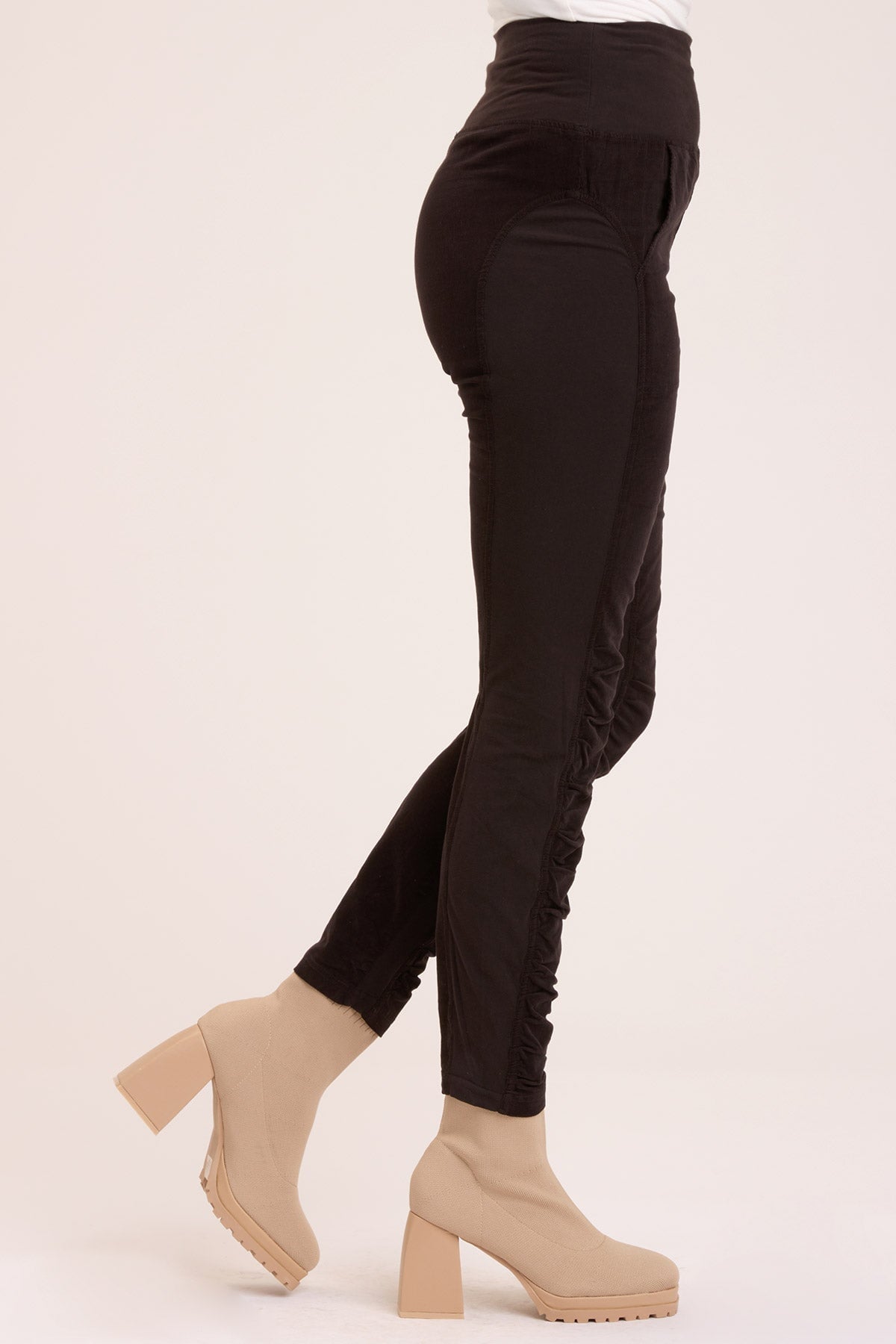 Cord Penny Legging in Black  - XCVI