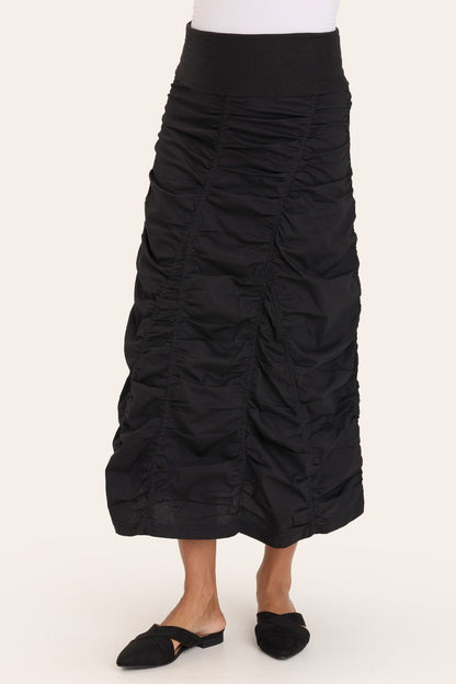 Gored Peasant Skirt in Black  - XCVI
