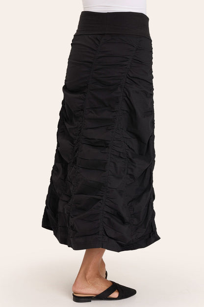 Gored Peasant Skirt in Black  - XCVI