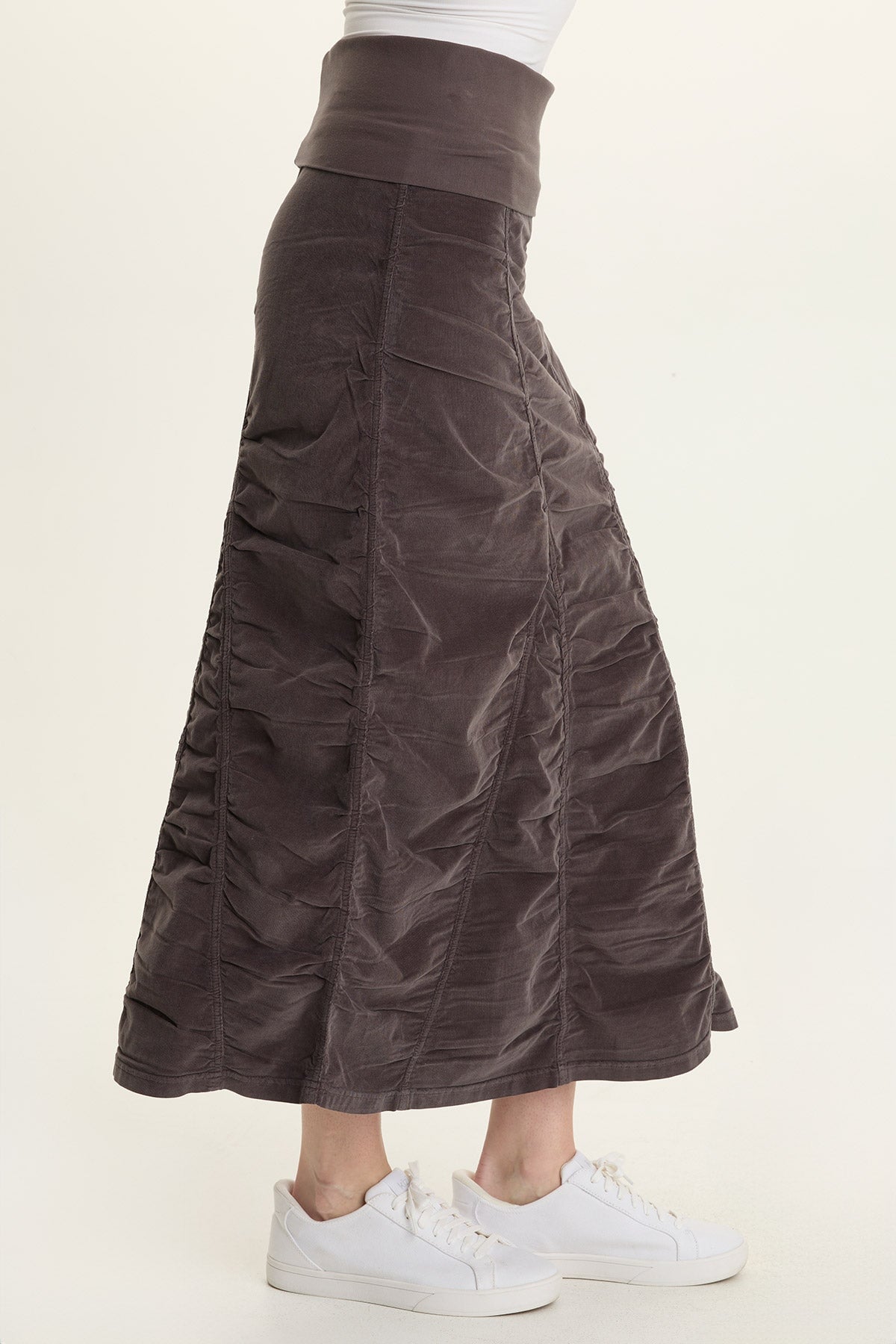 Wearables Cord Shirred Long Skirt  - XCVI