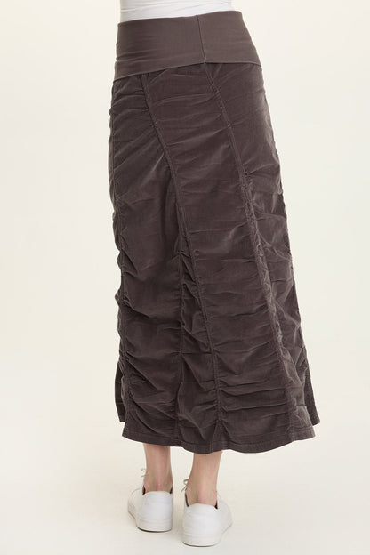 Wearables Cord Shirred Long Skirt  - XCVI