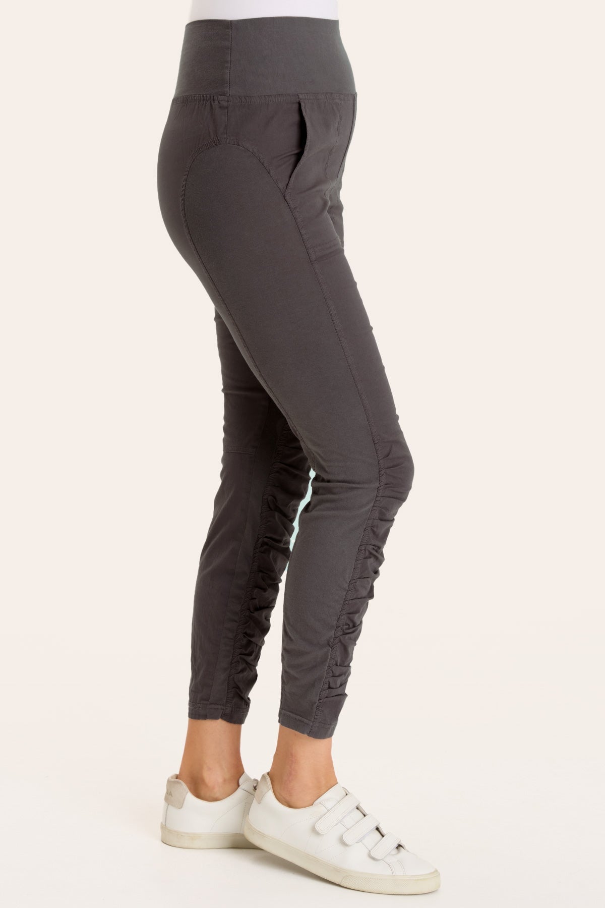 High Waist Penny Legging in Charcoal  - XCVI