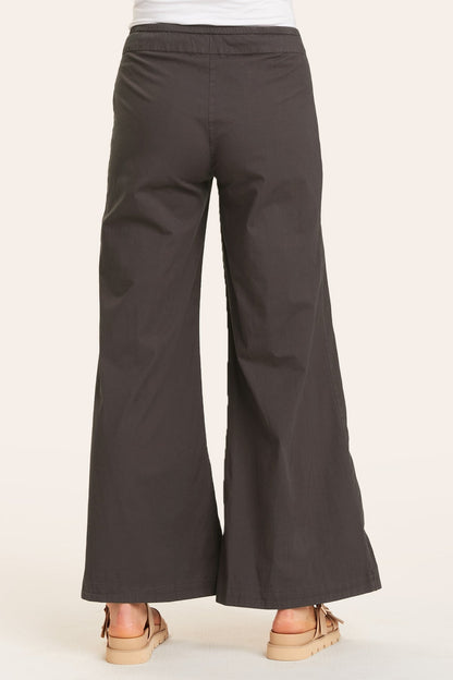 Terraced Wide Leg Pant in Charcoal  - XCVI