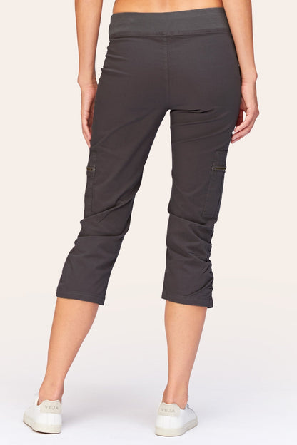 Nadia Crop in Charcoal  - XCVI