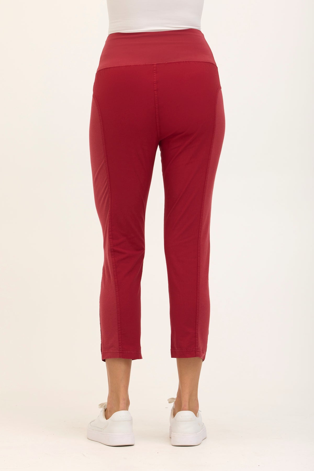 Wearables High Waist Poplin/Jersey Jetter Crop Legging  - XCVI