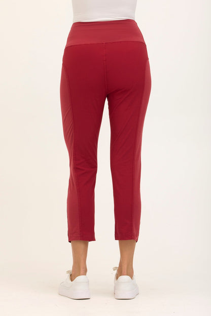 Wearables High Waist Poplin/Jersey Jetter Crop Legging  - XCVI