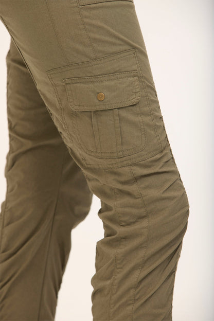 Wearables Tilton Stretch Poplin Ruched Crop Skinny Pant Hillside - XCVI