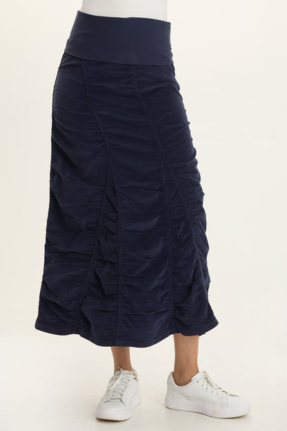 Wearables Cord Shirred Long Skirt  - XCVI