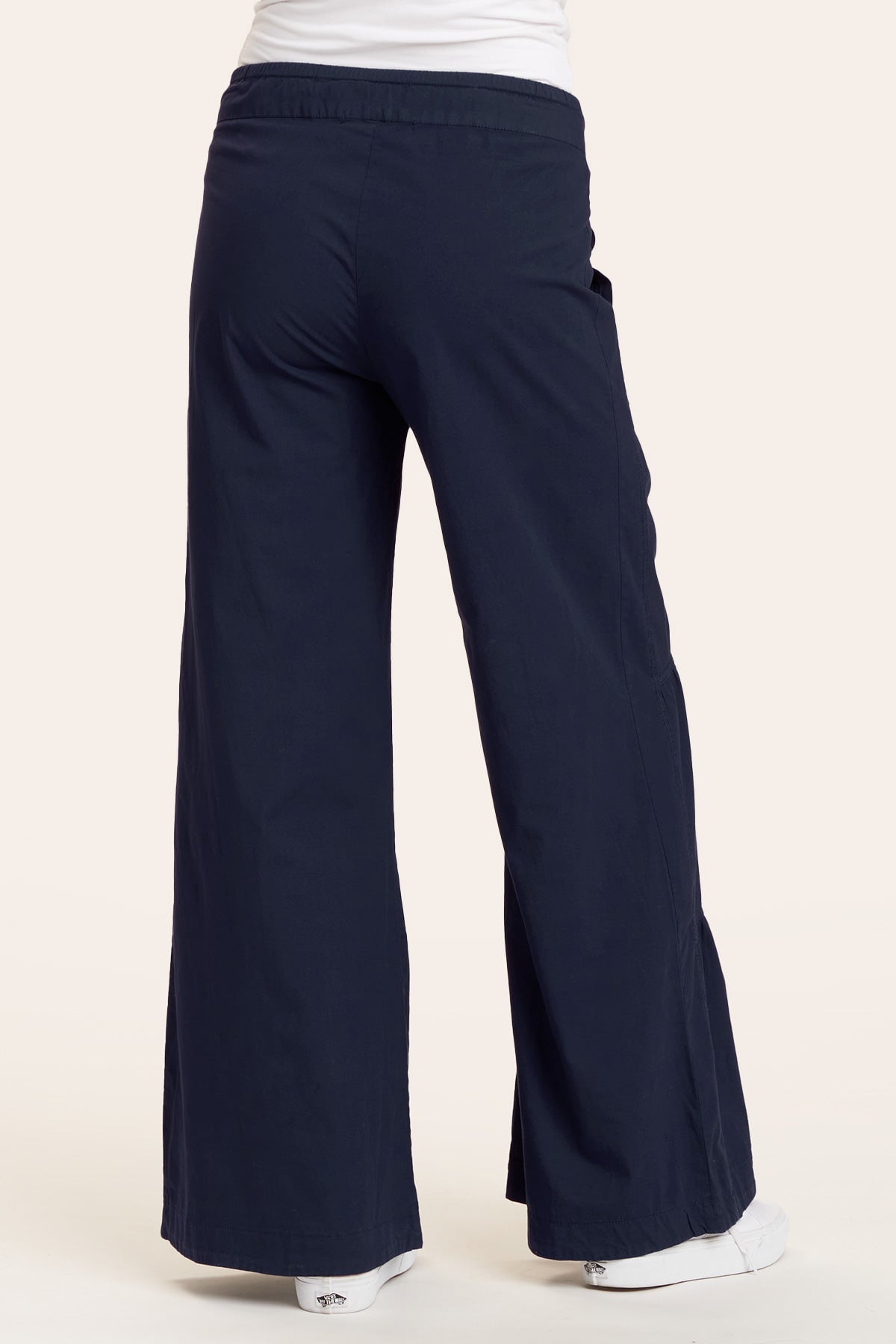 Terraced Wide Leg Pant in Navy  - XCVI
