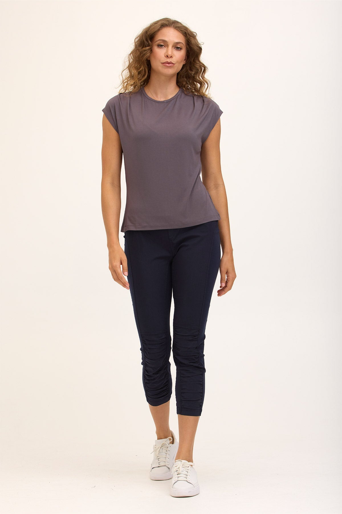 High Waist Jetter in Navy  - XCVI