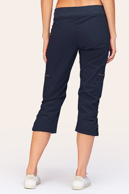 Nadia Crop in Navy  - XCVI