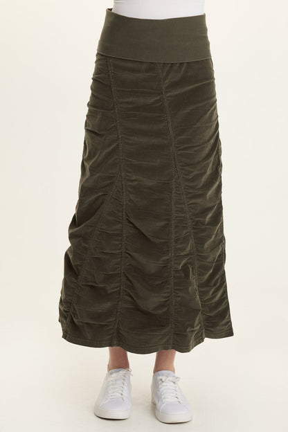 Wearables Cord Shirred Long Skirt  - XCVI