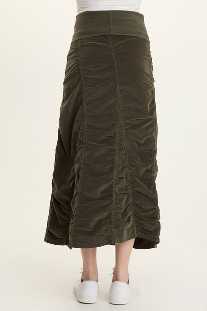 Wearables Cord Shirred Long Skirt  - XCVI