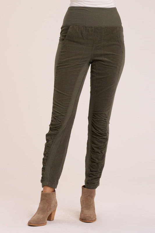 Cord Penny Legging in Olive  - XCVI
