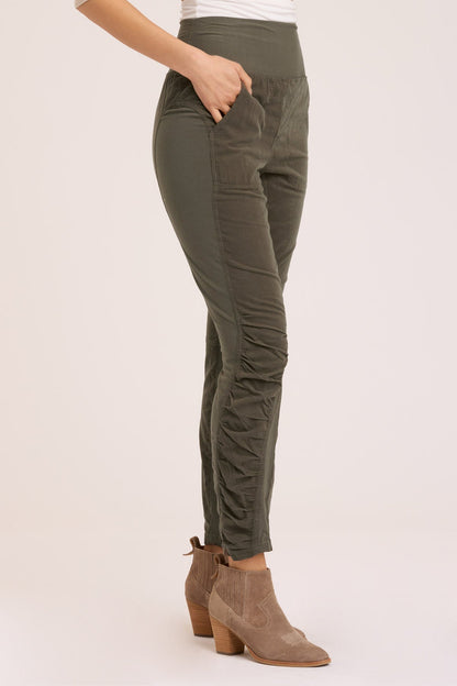 Cord Penny Legging in Olive  - XCVI