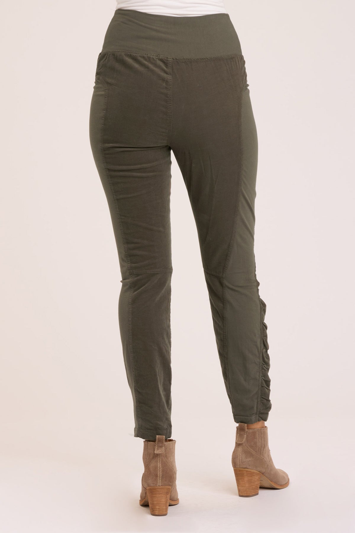 Cord Penny Legging in Olive  - XCVI