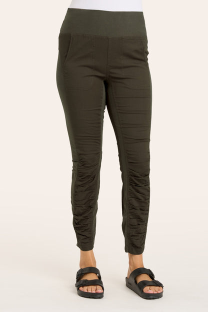 High Waist Penny Legging in Olive  - XCVI