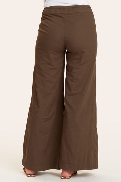 Terraced Wide Leg Pant in Olive  - XCVI