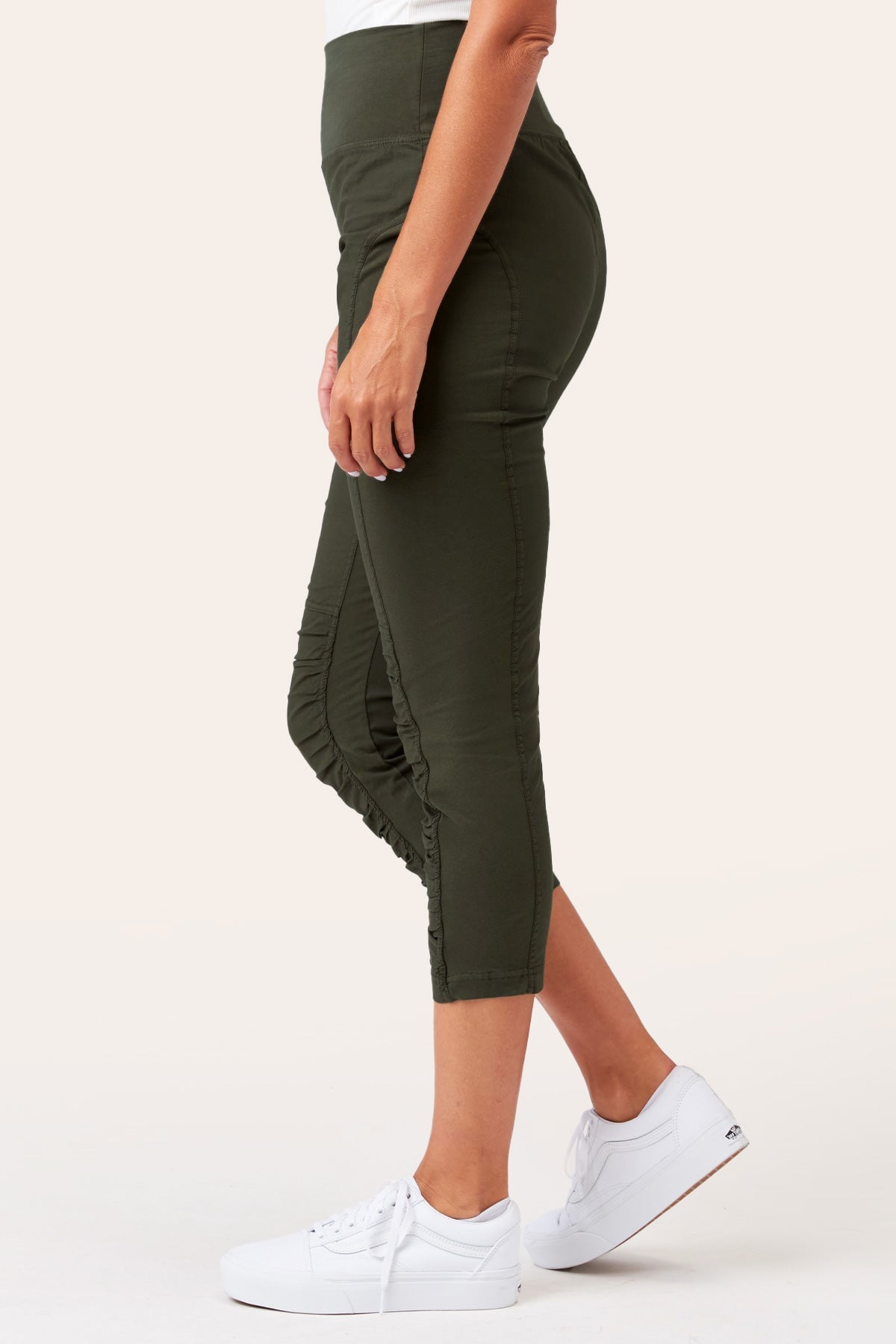 High Waist Jetter in Olive  - XCVI