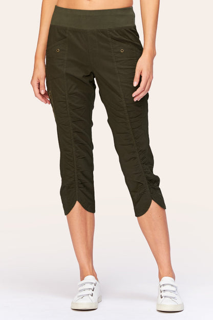 Iris Crop in Olive  - XCVI